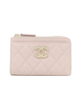 Chanel Card Case Card Holders Pink